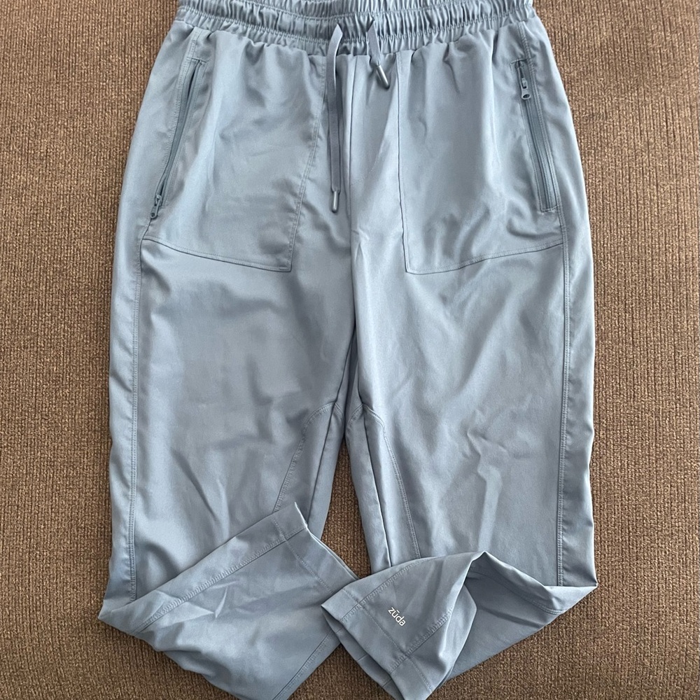 Women’s Zuda Pull On Drawstring Capris/Crop Size XSP ~ Blue